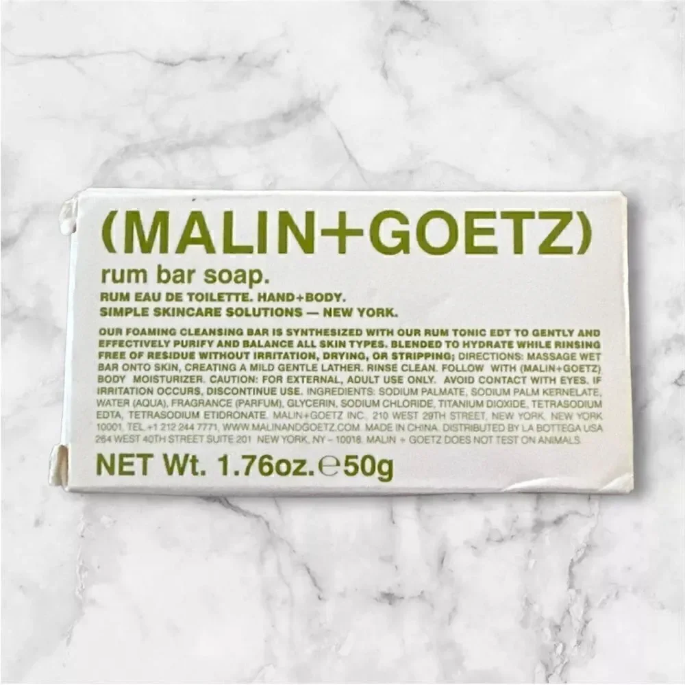 Malin + Goetz Rum bar soap - travel size -4 new boxed soaps